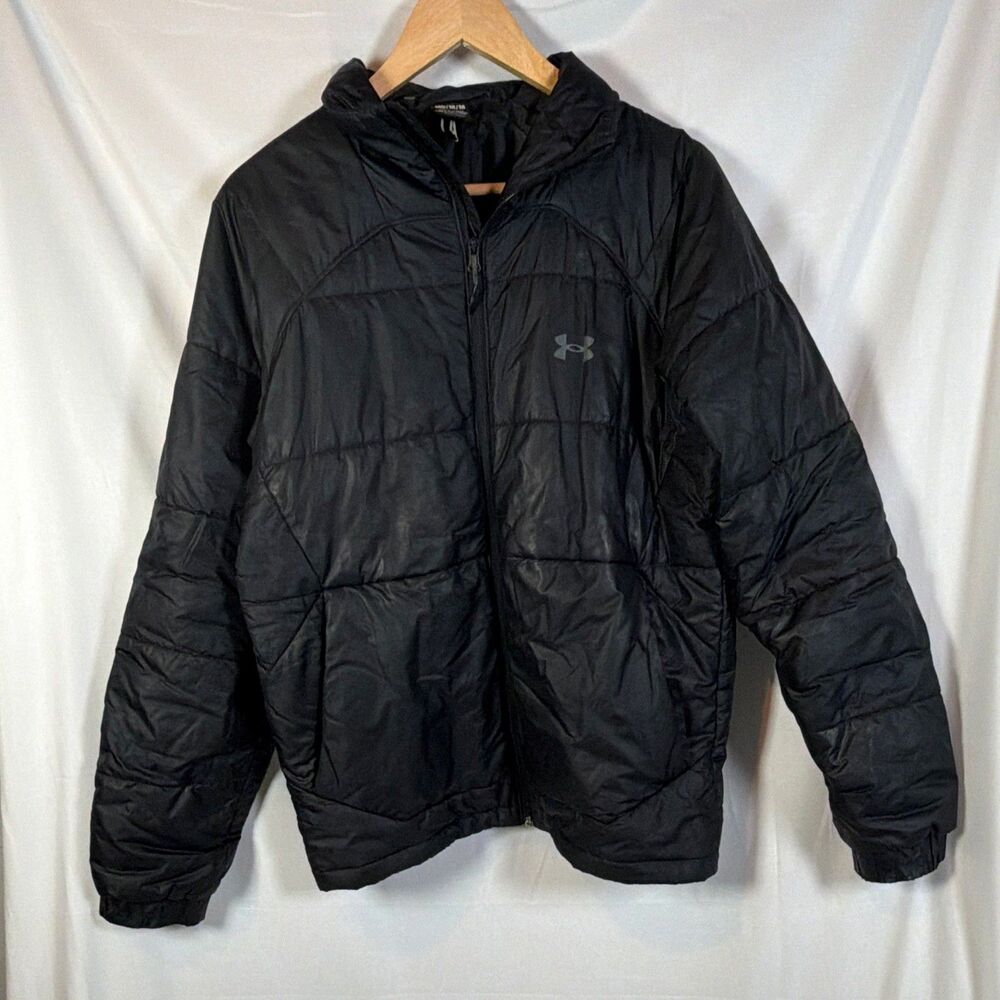 Under Armour Men's Black Quilted Full Zip Puffer Jacket Size Medium